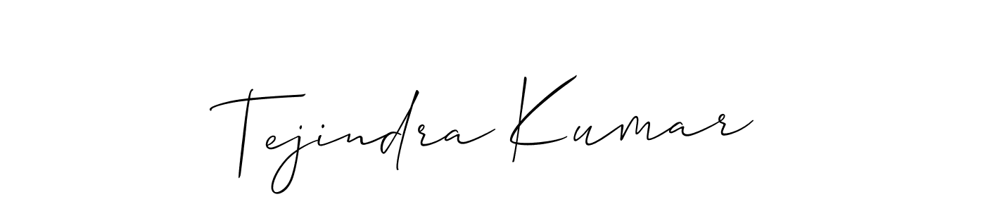 How to make Tejindra Kumar name signature. Use Allison_Script style for creating short signs online. This is the latest handwritten sign. Tejindra Kumar signature style 2 images and pictures png