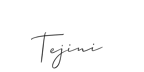 if you are searching for the best signature style for your name Tejini. so please give up your signature search. here we have designed multiple signature styles  using Allison_Script. Tejini signature style 2 images and pictures png