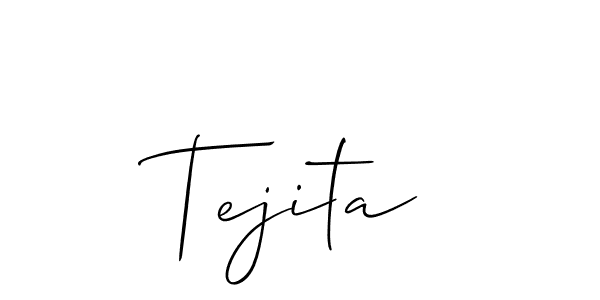 It looks lik you need a new signature style for name Tejita. Design unique handwritten (Allison_Script) signature with our free signature maker in just a few clicks. Tejita signature style 2 images and pictures png