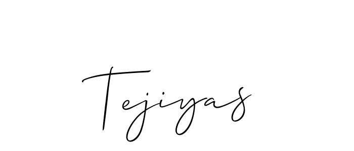 How to Draw Tejiyas signature style? Allison_Script is a latest design signature styles for name Tejiyas. Tejiyas signature style 2 images and pictures png