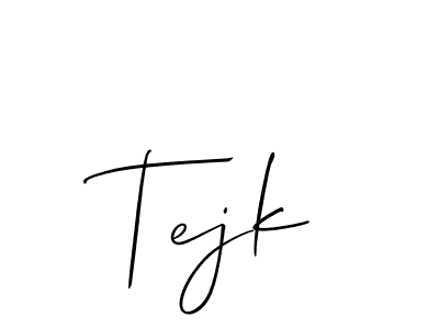 How to make Tejk signature? Allison_Script is a professional autograph style. Create handwritten signature for Tejk name. Tejk signature style 2 images and pictures png