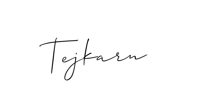 The best way (Allison_Script) to make a short signature is to pick only two or three words in your name. The name Tejkarn include a total of six letters. For converting this name. Tejkarn signature style 2 images and pictures png