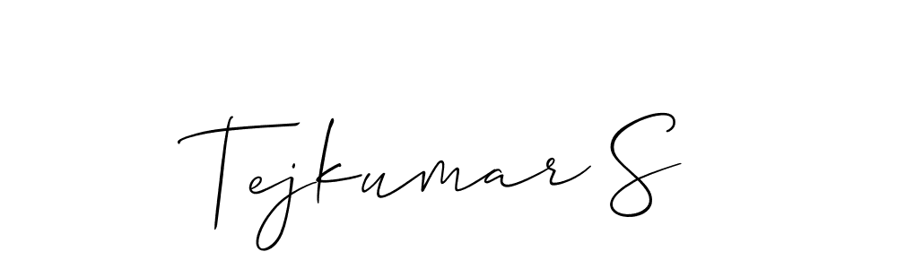 Use a signature maker to create a handwritten signature online. With this signature software, you can design (Allison_Script) your own signature for name Tejkumar S. Tejkumar S signature style 2 images and pictures png