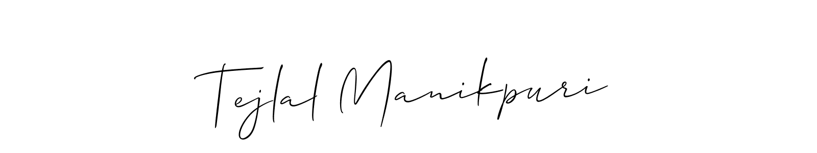 Also You can easily find your signature by using the search form. We will create Tejlal Manikpuri name handwritten signature images for you free of cost using Allison_Script sign style. Tejlal Manikpuri signature style 2 images and pictures png