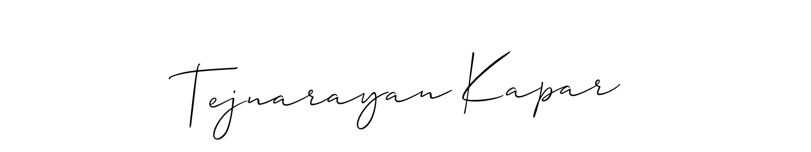 Tejnarayan Kapar stylish signature style. Best Handwritten Sign (Allison_Script) for my name. Handwritten Signature Collection Ideas for my name Tejnarayan Kapar. Tejnarayan Kapar signature style 2 images and pictures png