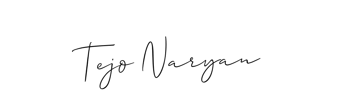 Make a short Tejo Naryan signature style. Manage your documents anywhere anytime using Allison_Script. Create and add eSignatures, submit forms, share and send files easily. Tejo Naryan signature style 2 images and pictures png