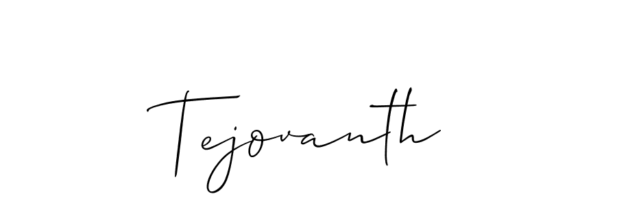 if you are searching for the best signature style for your name Tejovanth. so please give up your signature search. here we have designed multiple signature styles  using Allison_Script. Tejovanth signature style 2 images and pictures png