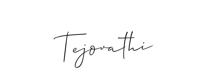 Tejovathi stylish signature style. Best Handwritten Sign (Allison_Script) for my name. Handwritten Signature Collection Ideas for my name Tejovathi. Tejovathi signature style 2 images and pictures png