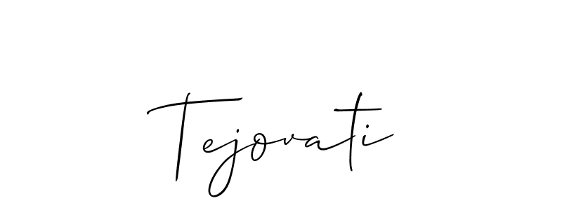 Make a short Tejovati signature style. Manage your documents anywhere anytime using Allison_Script. Create and add eSignatures, submit forms, share and send files easily. Tejovati signature style 2 images and pictures png