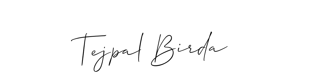 Also You can easily find your signature by using the search form. We will create Tejpal Birda name handwritten signature images for you free of cost using Allison_Script sign style. Tejpal Birda signature style 2 images and pictures png