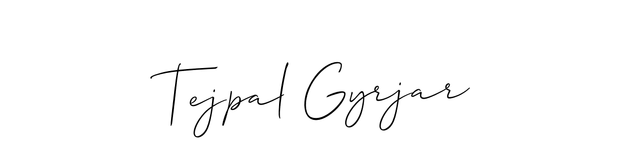 Similarly Allison_Script is the best handwritten signature design. Signature creator online .You can use it as an online autograph creator for name Tejpal Gyrjar. Tejpal Gyrjar signature style 2 images and pictures png