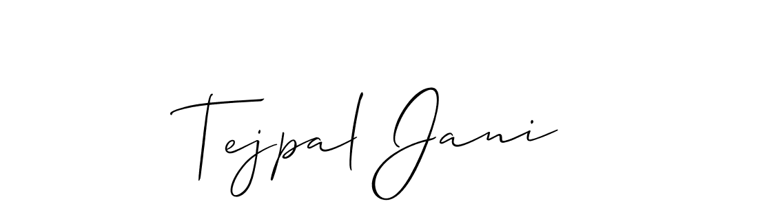 Also we have Tejpal Jani name is the best signature style. Create professional handwritten signature collection using Allison_Script autograph style. Tejpal Jani signature style 2 images and pictures png