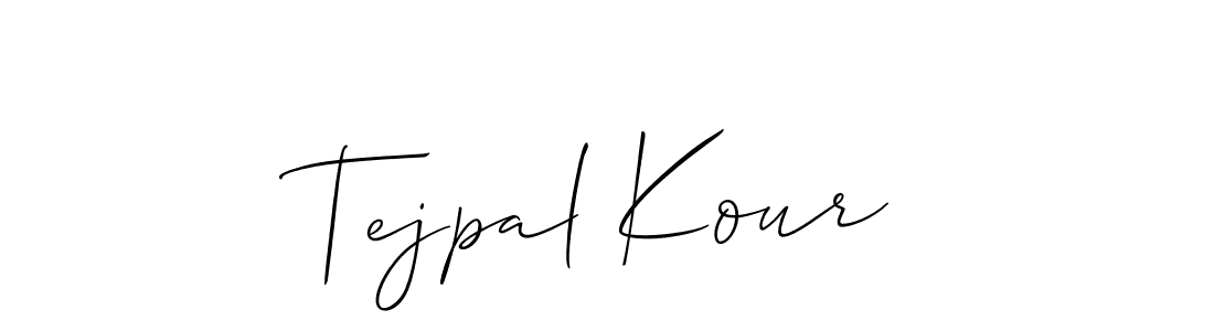 if you are searching for the best signature style for your name Tejpal Kour. so please give up your signature search. here we have designed multiple signature styles  using Allison_Script. Tejpal Kour signature style 2 images and pictures png