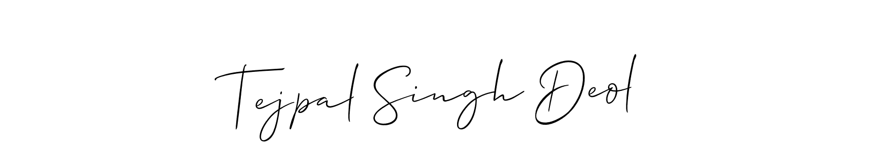 How to make Tejpal Singh Deol name signature. Use Allison_Script style for creating short signs online. This is the latest handwritten sign. Tejpal Singh Deol signature style 2 images and pictures png