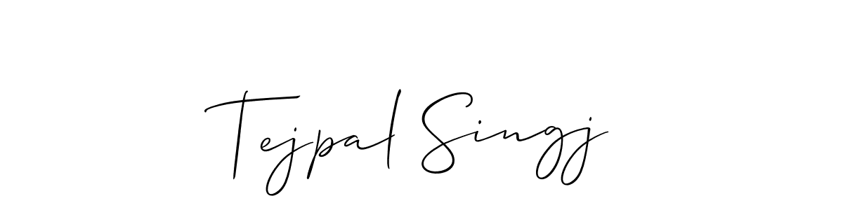 How to make Tejpal Singj name signature. Use Allison_Script style for creating short signs online. This is the latest handwritten sign. Tejpal Singj signature style 2 images and pictures png