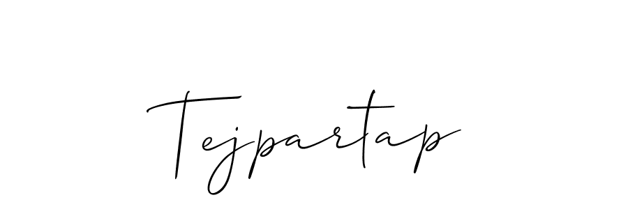 How to make Tejpartap signature? Allison_Script is a professional autograph style. Create handwritten signature for Tejpartap name. Tejpartap signature style 2 images and pictures png