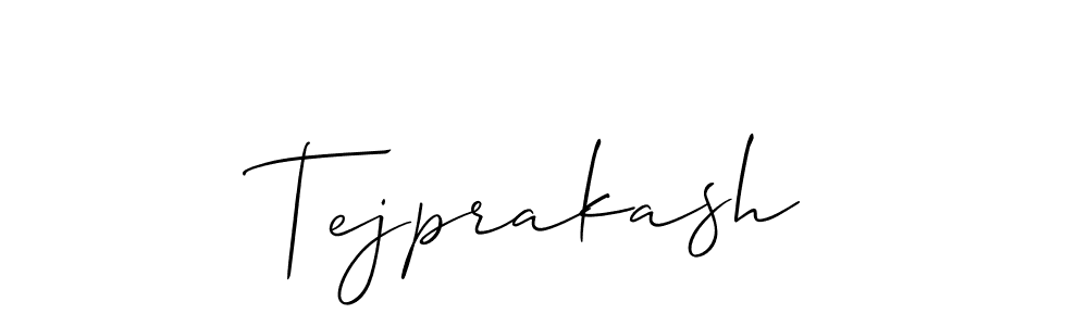Use a signature maker to create a handwritten signature online. With this signature software, you can design (Allison_Script) your own signature for name Tejprakash. Tejprakash signature style 2 images and pictures png