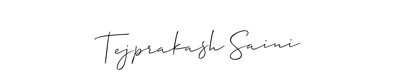 Allison_Script is a professional signature style that is perfect for those who want to add a touch of class to their signature. It is also a great choice for those who want to make their signature more unique. Get Tejprakash Saini name to fancy signature for free. Tejprakash Saini signature style 2 images and pictures png