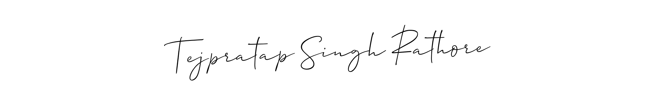 The best way (Allison_Script) to make a short signature is to pick only two or three words in your name. The name Tejpratap Singh Rathore include a total of six letters. For converting this name. Tejpratap Singh Rathore signature style 2 images and pictures png