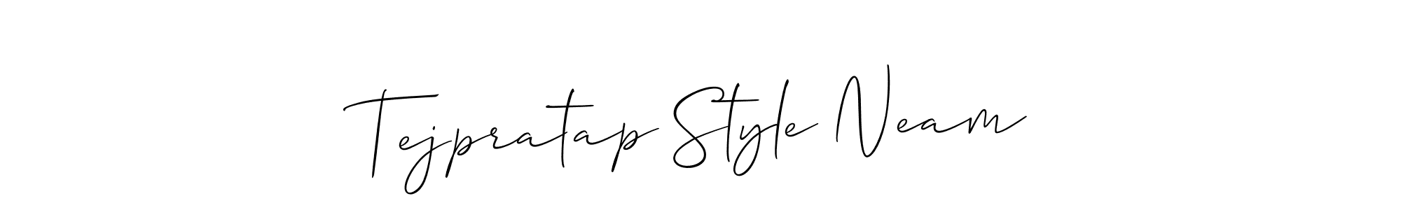 How to Draw Tejpratap Style Neam signature style? Allison_Script is a latest design signature styles for name Tejpratap Style Neam. Tejpratap Style Neam signature style 2 images and pictures png