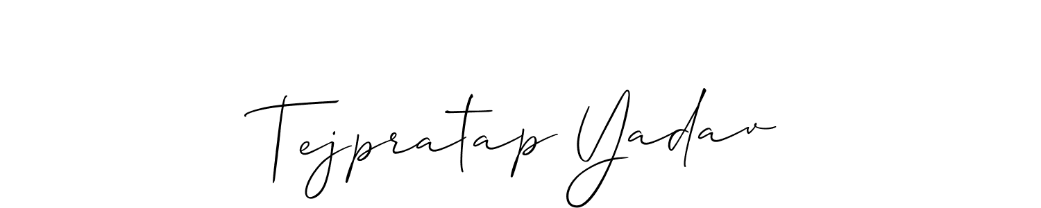 Design your own signature with our free online signature maker. With this signature software, you can create a handwritten (Allison_Script) signature for name Tejpratap Yadav. Tejpratap Yadav signature style 2 images and pictures png