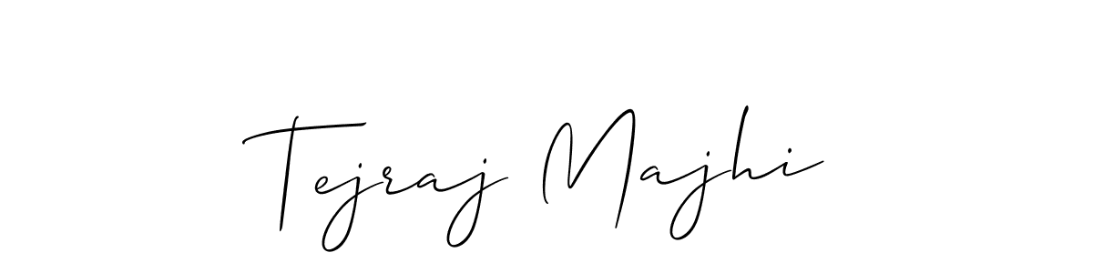 Use a signature maker to create a handwritten signature online. With this signature software, you can design (Allison_Script) your own signature for name Tejraj Majhi. Tejraj Majhi signature style 2 images and pictures png