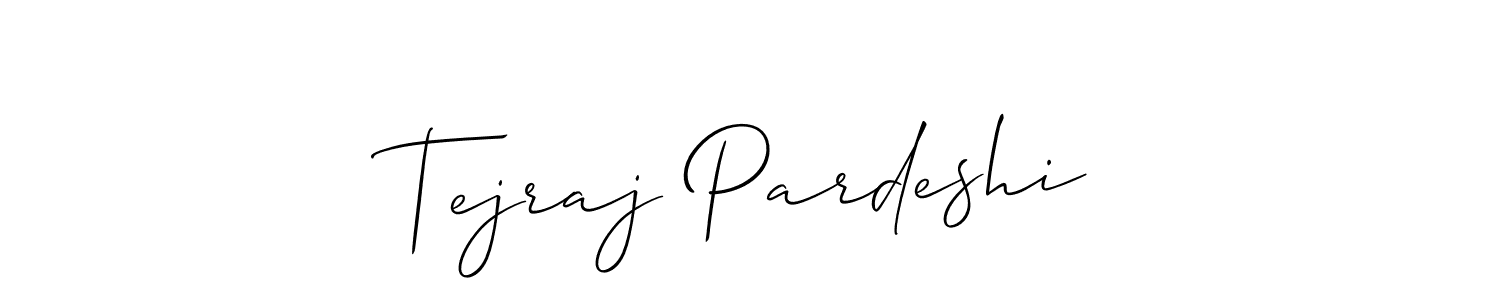 How to Draw Tejraj Pardeshi signature style? Allison_Script is a latest design signature styles for name Tejraj Pardeshi. Tejraj Pardeshi signature style 2 images and pictures png