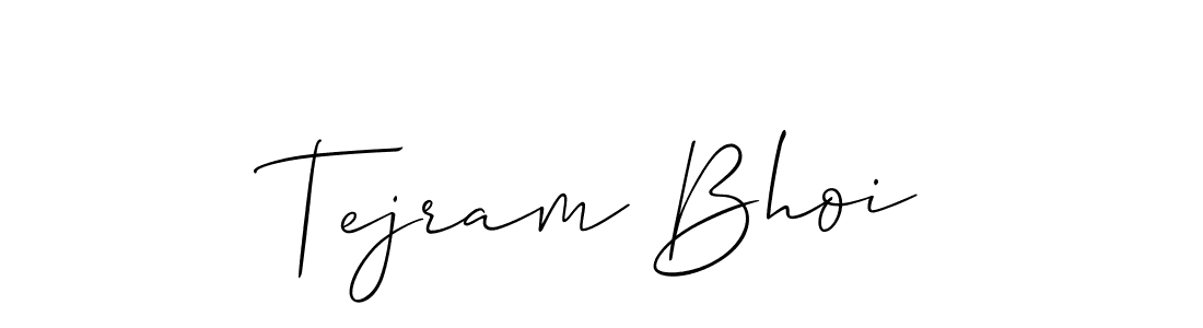 Use a signature maker to create a handwritten signature online. With this signature software, you can design (Allison_Script) your own signature for name Tejram Bhoi. Tejram Bhoi signature style 2 images and pictures png