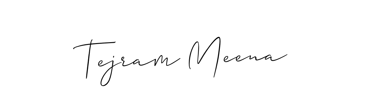 How to make Tejram Meena signature? Allison_Script is a professional autograph style. Create handwritten signature for Tejram Meena name. Tejram Meena signature style 2 images and pictures png
