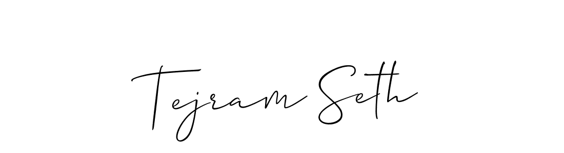 Design your own signature with our free online signature maker. With this signature software, you can create a handwritten (Allison_Script) signature for name Tejram Seth. Tejram Seth signature style 2 images and pictures png