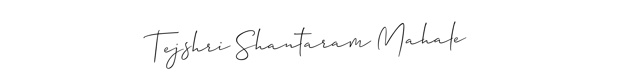 You should practise on your own different ways (Allison_Script) to write your name (Tejshri Shantaram Mahale) in signature. don't let someone else do it for you. Tejshri Shantaram Mahale signature style 2 images and pictures png