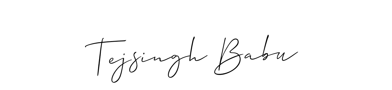Create a beautiful signature design for name Tejsingh Babu. With this signature (Allison_Script) fonts, you can make a handwritten signature for free. Tejsingh Babu signature style 2 images and pictures png