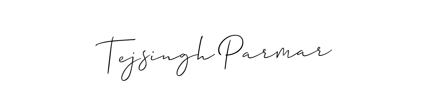 You should practise on your own different ways (Allison_Script) to write your name (Tejsingh Parmar) in signature. don't let someone else do it for you. Tejsingh Parmar signature style 2 images and pictures png