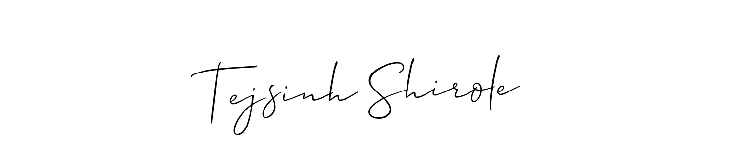 Also we have Tejsinh Shirole name is the best signature style. Create professional handwritten signature collection using Allison_Script autograph style. Tejsinh Shirole signature style 2 images and pictures png