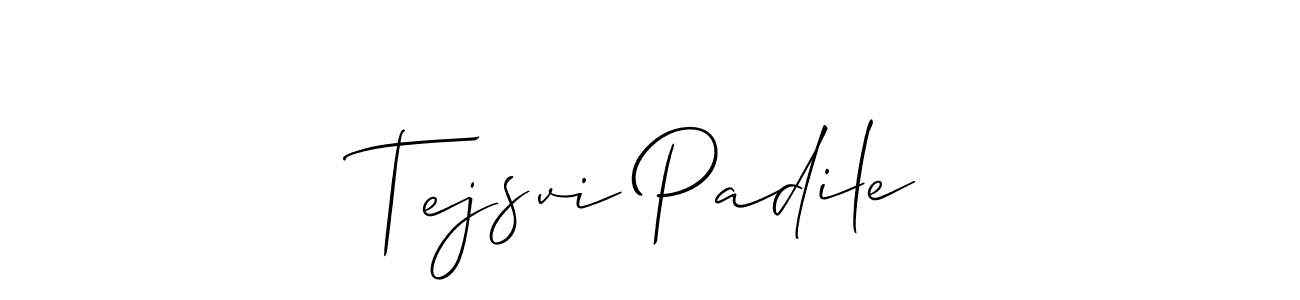 Create a beautiful signature design for name Tejsvi Padile. With this signature (Allison_Script) fonts, you can make a handwritten signature for free. Tejsvi Padile signature style 2 images and pictures png