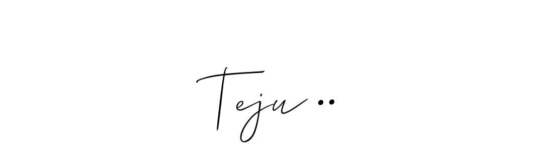 Create a beautiful signature design for name Teju ••. With this signature (Allison_Script) fonts, you can make a handwritten signature for free. Teju •• signature style 2 images and pictures png