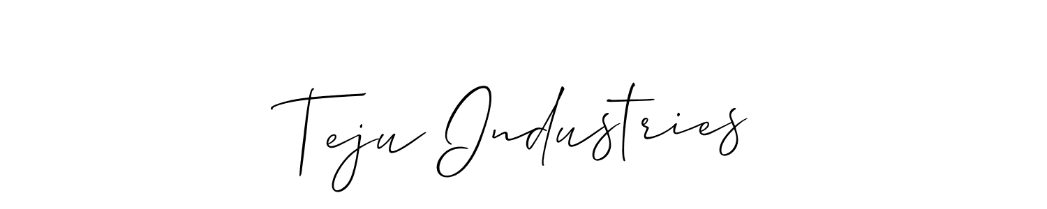 Make a beautiful signature design for name Teju Industries. With this signature (Allison_Script) style, you can create a handwritten signature for free. Teju Industries signature style 2 images and pictures png