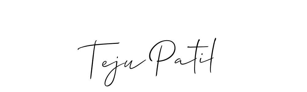 if you are searching for the best signature style for your name Teju Patil. so please give up your signature search. here we have designed multiple signature styles  using Allison_Script. Teju Patil signature style 2 images and pictures png