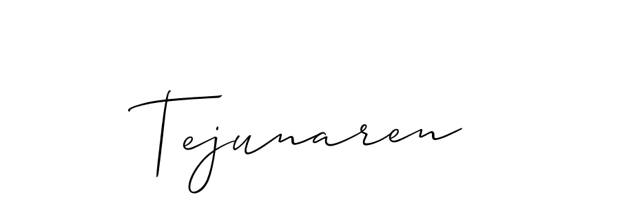 How to make Tejunaren signature? Allison_Script is a professional autograph style. Create handwritten signature for Tejunaren name. Tejunaren signature style 2 images and pictures png