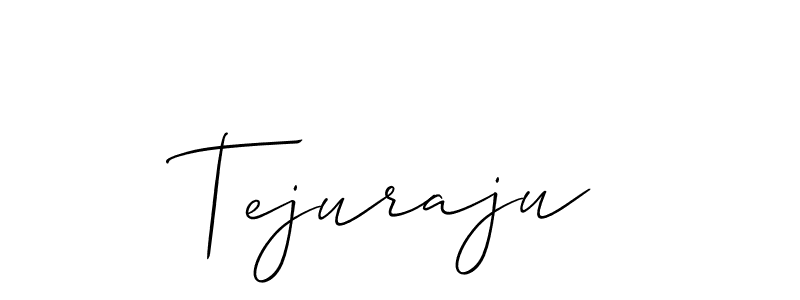 You should practise on your own different ways (Allison_Script) to write your name (Tejuraju) in signature. don't let someone else do it for you. Tejuraju signature style 2 images and pictures png