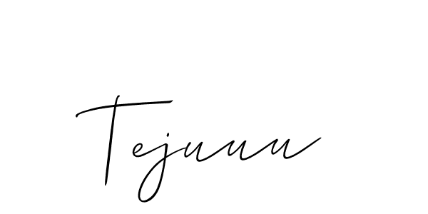 if you are searching for the best signature style for your name Tejuuu. so please give up your signature search. here we have designed multiple signature styles  using Allison_Script. Tejuuu signature style 2 images and pictures png