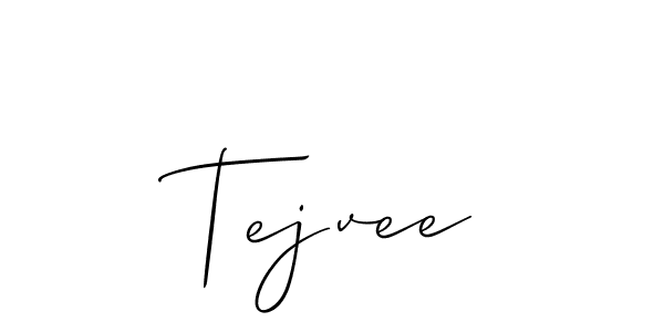 The best way (Allison_Script) to make a short signature is to pick only two or three words in your name. The name Tejvee include a total of six letters. For converting this name. Tejvee signature style 2 images and pictures png
