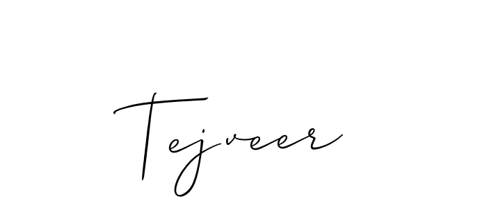 Use a signature maker to create a handwritten signature online. With this signature software, you can design (Allison_Script) your own signature for name Tejveer. Tejveer signature style 2 images and pictures png