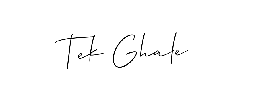 Similarly Allison_Script is the best handwritten signature design. Signature creator online .You can use it as an online autograph creator for name Tek Ghale. Tek Ghale signature style 2 images and pictures png