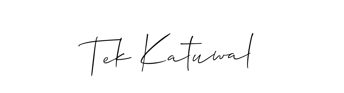 Design your own signature with our free online signature maker. With this signature software, you can create a handwritten (Allison_Script) signature for name Tek Katuwal. Tek Katuwal signature style 2 images and pictures png