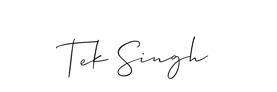 You should practise on your own different ways (Allison_Script) to write your name (Tek Singh) in signature. don't let someone else do it for you. Tek Singh signature style 2 images and pictures png