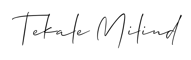 Similarly Allison_Script is the best handwritten signature design. Signature creator online. You can use it as an online autograph creator for name Tekale Milind. Tekale Milind signature style 2 images and pictures png