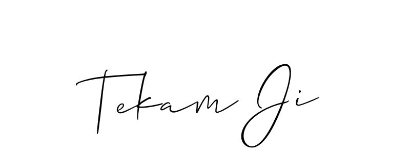 Best and Professional Signature Style for Tekam Ji. Allison_Script Best Signature Style Collection. Tekam Ji signature style 2 images and pictures png