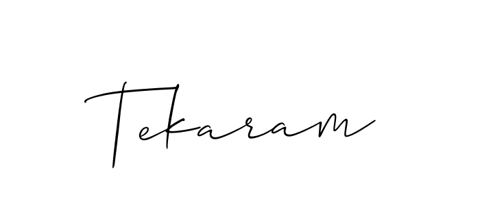 if you are searching for the best signature style for your name Tekaram. so please give up your signature search. here we have designed multiple signature styles  using Allison_Script. Tekaram signature style 2 images and pictures png