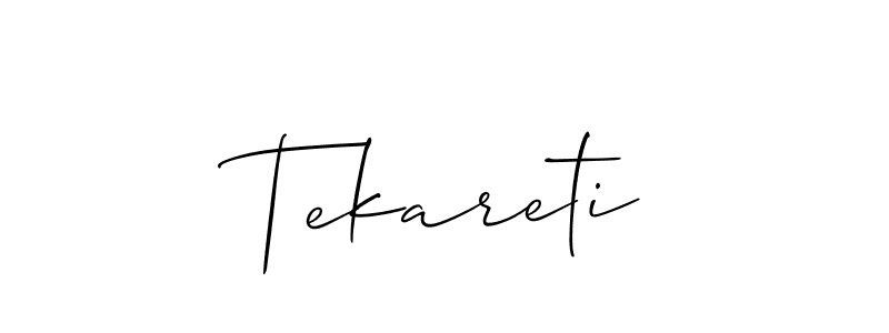 Also we have Tekareti name is the best signature style. Create professional handwritten signature collection using Allison_Script autograph style. Tekareti signature style 2 images and pictures png